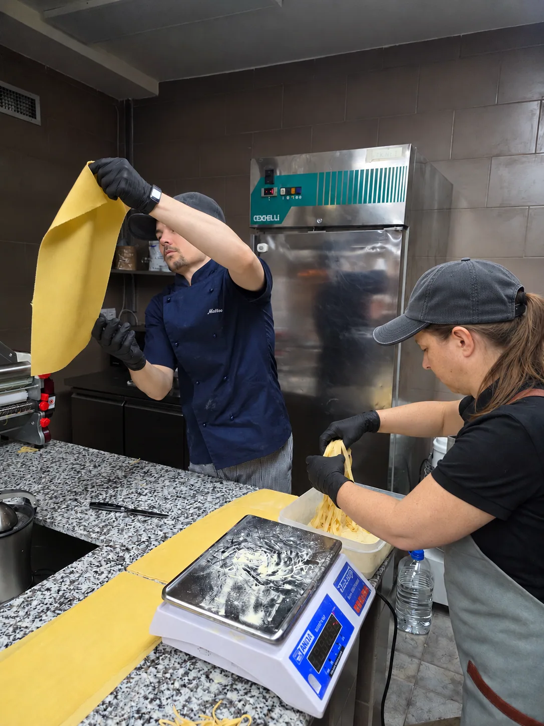At work in the pizzeria kitchen