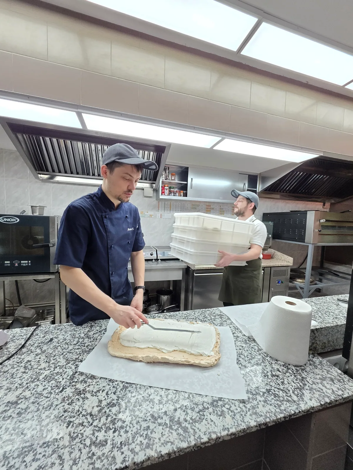 At work in the pizzeria kitchen
