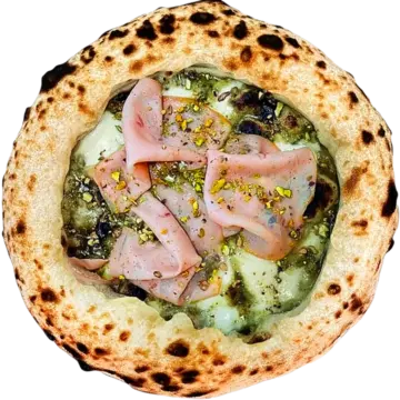 Pizza Mortadella Pistachio
