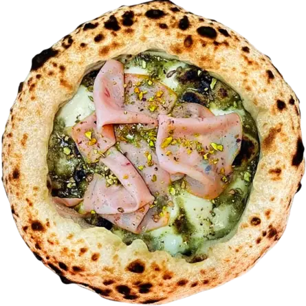 Pizza Mortadella Pistachio