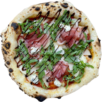 Pizza Prosciutto–Pera