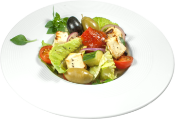 Grčka salata sa pečenim sirom i svežim povrćem