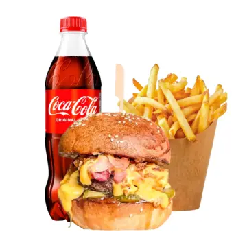 Burger set + piće sa pomfritom