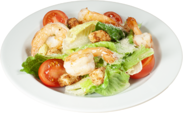 Caesar salata sa gamborima, parmezanom i čeri paradajzom